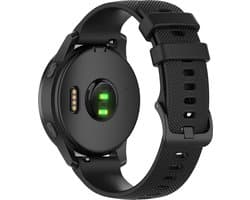 Jumada Siliconen Bandje Zwart - 20 mm - Geschikt voor Garmin Smartwatches - Quick Release - Comfortabele Pasvorm
