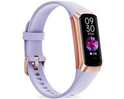 Vitdipy - Activity Tracker - Met Stappenteller en Hartslagmeter - Bloeddrukmeter - Sporthorloge - Smartwatch - Voor Dames, Heren en Kinderen - Voor Android/iOS - Paars