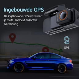 Norrmalm® Dashcam voor auto - 4K - WIFI - App (iOS & Android) - 64GB SD-Kart - Voor & achter camera - G-sensor - Loop opname - Zwart — thumbnail 3
