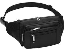 YONO Heuptas XL Waterbestendig – Heren en Dames – Buideltasje – Fanny Pack Outdoor, Wandelen, Reizen – Crossbody Telefoon en Paspoort Tasje – Zwart