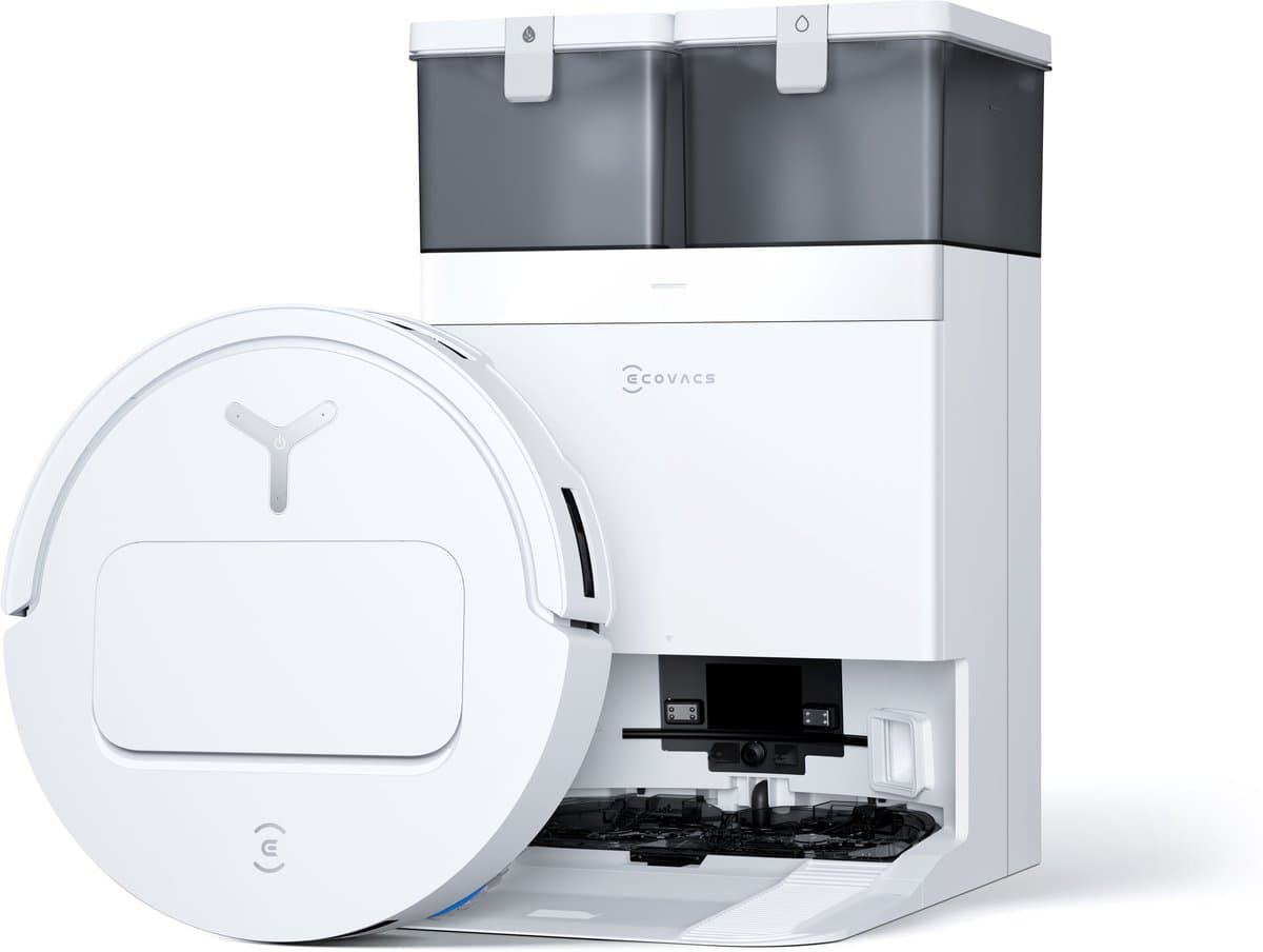 ECOVACS - DEEBOT T50 Omni wit Gen 2 EU - Stofzuig- en dweilrobot - 21.000 Pa zuigkracht- Zelfreinigende Robotstofzuiger met Warmwater – Dweilsysteem - Automatisch Leegstation - Geschikt voor dierenharen — afbeelding 1
