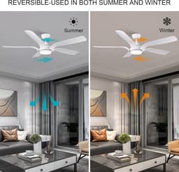 Dimbare Plafondventilator met LED Licht en Afstandsbediening - 142 cm 3 Kleurtemperaturen — thumbnail 4