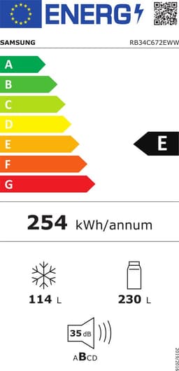 Samsung RB34C672EWW - koel-vriescombinatie - 185 cm - No Frost - Bediening via app — thumbnail 2