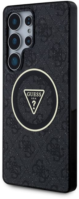 Guess IML 4G Glitter en Triangle Logo geschikt voor Samsung Galaxy S25 Ultra - Geschikt voor MagSafe - Grijs — thumbnail 5