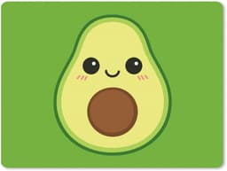 Muismat XXL 80x60 cm - Bureau onderlegger - Bureau mat Avocado - Groen - Speels - Bureaumat - Gaming mousepad xl - Bureaulegger groot - Computer deskmat — thumbnail 1