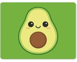 Muismat XXL 80x60 cm - Bureau onderlegger - Bureau mat Avocado - Groen - Speels - Bureaumat - Gaming mousepad xl - Bureaulegger groot - Computer deskmat