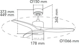 CristalRecord - Plafondventilator Terre Ø 107 cm hout zwart — thumbnail 5
