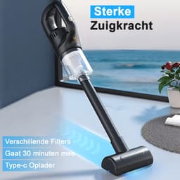Ferodelli Kruimeldief - Handstofzuiger - Snoerloos - Draadloos - Auto Stofzuiger - Caravan - Best Verkocht - Car Vacuum Cleaner - Zwart — thumbnail 5