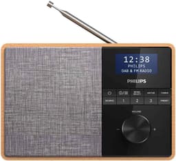 PHILIPS TAR5505 - Draagbare Radio Met Bluetooth - Houten Behuizing - DAB+/FM-Radio, - Luidsprekerdriver - Keukentimer - Keukenradio - Netspanning Of Batterijvoeding — thumbnail 3