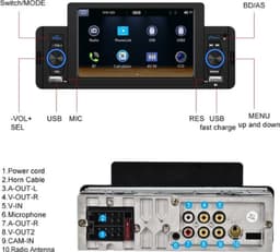LooXs Autoradio - 1 DIN - Apple Carplay - Android Auto - Bluetooth - Usb — thumbnail 2