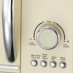 Melissa Vrijstaande Solo-Magnetron met Grill - 23 liter - 800W - Retro - 16330128 - Crème Wit — thumbnail 2