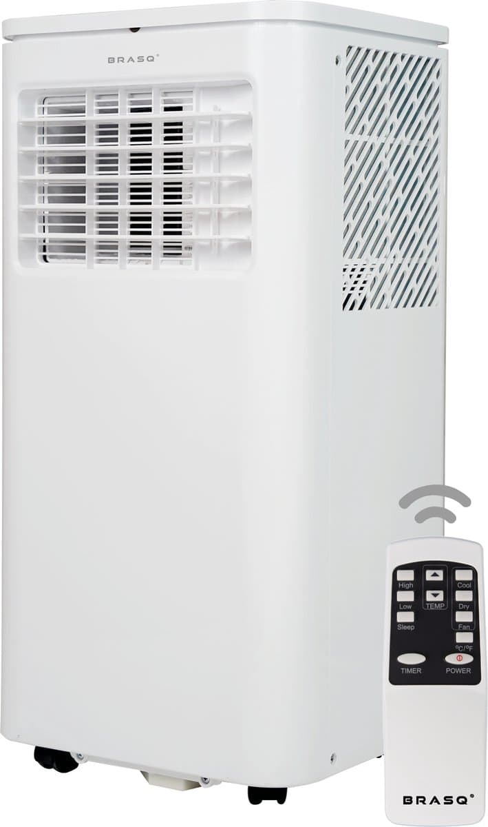 BRASQ 3-in-1 Mobiele airco met Raamafdichtingskit - Met afstandsbediening – Geschikt voor Slaapkamer - Woonkamer - Kantoor - Aircooler tot 16m2 - 9000 BTU – Wit — afbeelding 1
