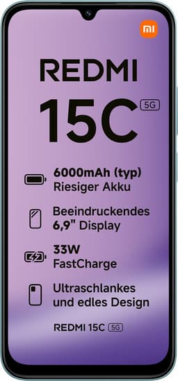 Smartphone-Redmi 15C 5G-4GB+128GB-Munt Groen — thumbnail 4