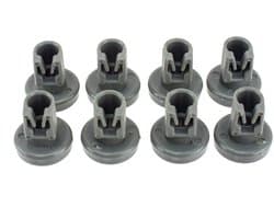 8 stuks Vaatwasser Wieltjes bovenkorf 24mm - Geschikt voor AEG IKEA Zanussi Pelgrim 50286967000 -50278101006
