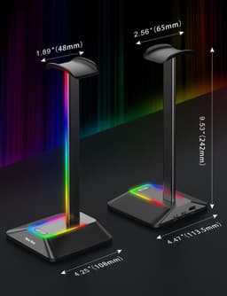 Gaming Headset Houder - Headset Houder - Koptelefoon Standaard - Koptelefoon Houder - Hoofdtelefoon Houder - Headphone Stand - met USB-C Kabel — thumbnail 5