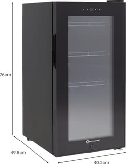 Sommertal Koelkast – Stille Drankkoelkast met LED Touchscreen en Slot – Mini Koelkast – 48L – Zwart — thumbnail 7