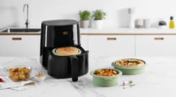 Lékué Airfryer Bakvorm - ø 20 cm - Siliconen - Green — thumbnail 2