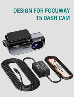 Dashcam-hardwirekit voor FOCUWAY T5/ T5 Pro/ T6/ D2 Duo/ D4 Duo-modellen, 4 meter dashboardcamera-autolaadkabelkit 12V-24V naar 5V, stroomadapter met LP/Mini/ATO/Micro2-zekering voor dashcam — thumbnail 4