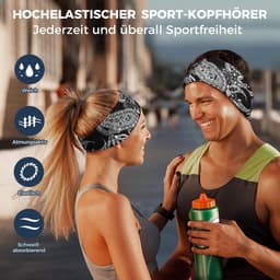 RFWR® Draadloze Slaaphoofdtelefoon met 14 Uur Speeltijd - Comfortabele Hoofdtelefoon voor Zijslapers en Sporters, Hifi Stereo Geluid — thumbnail 3
