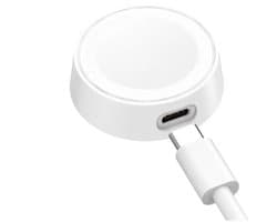 OneOne draadloze lader voor smartwatch met 0,25m oplaadkabel. Oplader adapter past op Apple Watch 1, Watch 2, Watch 3, Watch 4, Watch 5, Watch 6, Watch 7, Watch 8, Watch 9, Watch 10, Watch SE, Watch Ultra 1, Watch Ultra 2