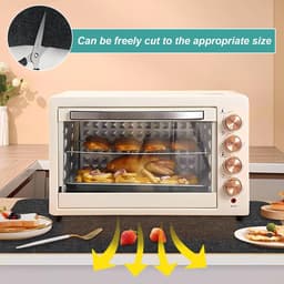 2Pcs Heat Resistant Mat 44 X 30cm - Fireproof Mat - Hittebestendige Mat - Vilt Mat Voor Air Fryer - Koffiemaker - Magnetron (Donkergrijs) — thumbnail 3