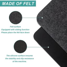 2Pcs Heat Resistant Mat 44 X 30cm - Fireproof Mat - Hittebestendige Mat - Vilt Mat Voor Air Fryer - Koffiemaker - Magnetron (Donkergrijs) — thumbnail 4