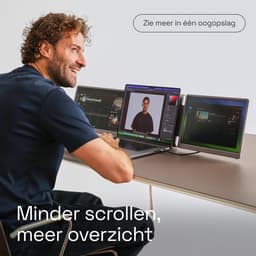 Screenmate® Flip Portable Monitor 14” - Draagbare Monitor met Beschermhoes - Extra Scherm Laptop - Draagbaar Beeldscherm - Grijs — thumbnail 3