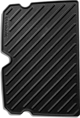 Gietijzeren omkeerbare BURNHARD® bakplaat, geëmailleerd, optimale warmteverdeling, vetafvoer, voor gasbarbecues, compatibel met EARL, FRED, WAYNE – BBQ grillplaat — thumbnail 1