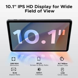 DOOGEE TAB A9 - Tablet - Android 15 - 12GB RAM + 64GB ROM（2TB/TF） - 10 Inch - 6580 mAh - 5G WiFi - Tablet Unisoc T310 - Dubbele Luidspreker - 3,5 mm aansluiting - Face ID - Grijs — thumbnail 9