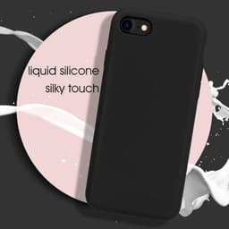 Geschik voor iPhone 7/8/SE schaal siliconen Zwart — thumbnail 2