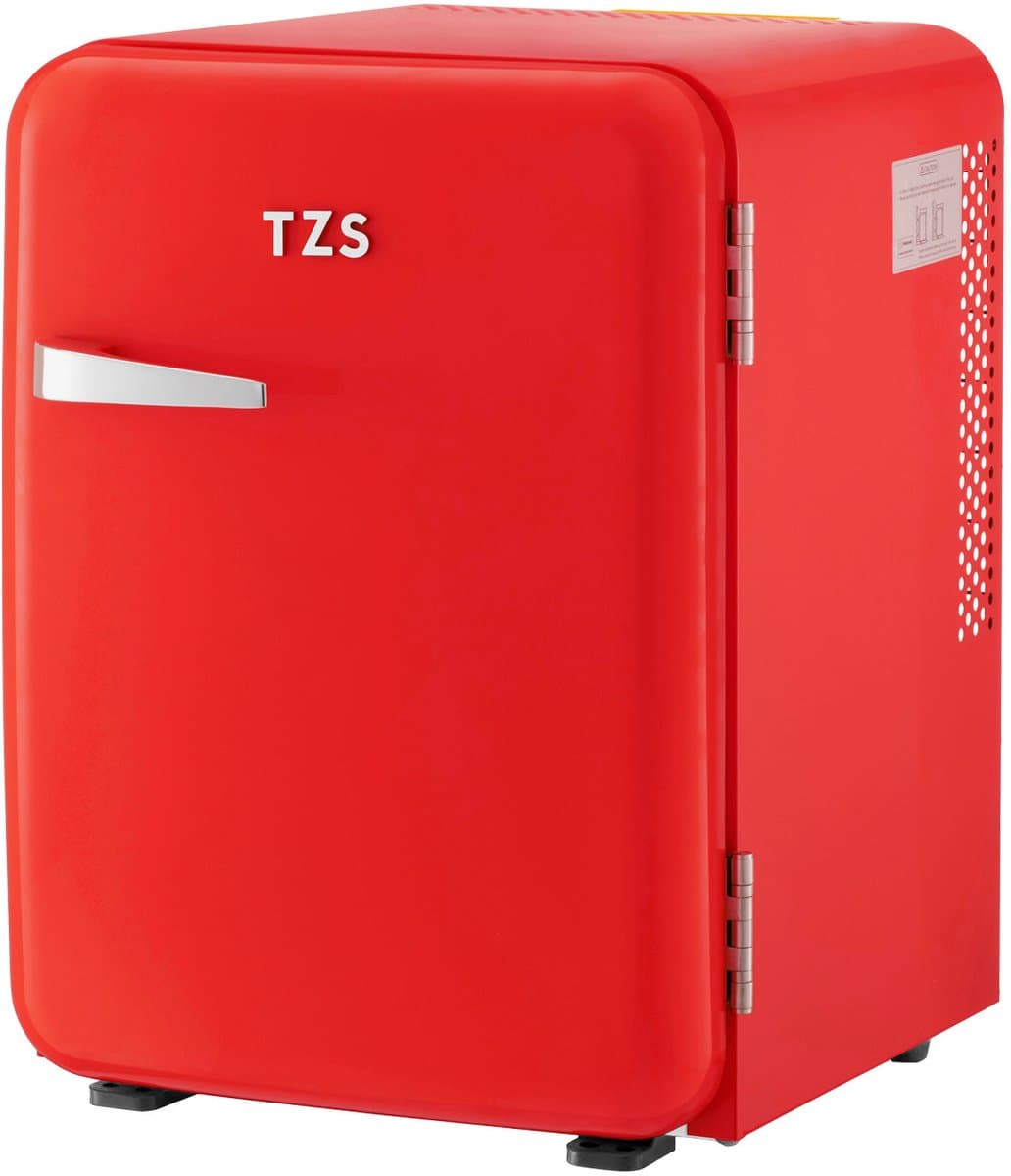 TZS First Austria Mini koelkast - Minibar - 40 liter - Vrijstaand - Volledig stil 22dB - Retro - Rood — afbeelding 1