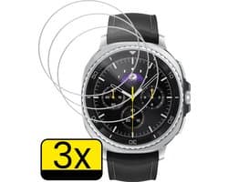 Screenprotector - 3 Stuks - Geschikt voor Samsung Galaxy Watch 8 Classic (46 mm) - Sterk & Shockproof - Tempered Glass - Beschermglas Screen Cover - Gehard Glas - Bescherm Protector voor Smartwatch