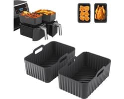 Siliconen mal - 4 stuks accessoires geschikt voor - Airfryer siliconen mal - geschikt voor Double Stack XL - SL400EU - Foodi Max AF500EU - AF400EU - AF451EU - AF300EU friteuse