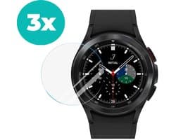 Samsung Galaxy Watch 4 Classic screenprotector 46 mm - 3 stuks - Geschikt voor Samsung Galaxy Watch 4 46mm - Bescherming smartwatch scherm - Beschermer Samsung Galaxy Watch 4 screen protector beschermplaatje - 3 stuks