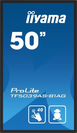 iiyama TF5039AS-B1AG computer monitor 125,7 cm (49.5") 3840 x 2160 Pixels 4K Ultra HD LED Touchscreen Zwart — thumbnail 5