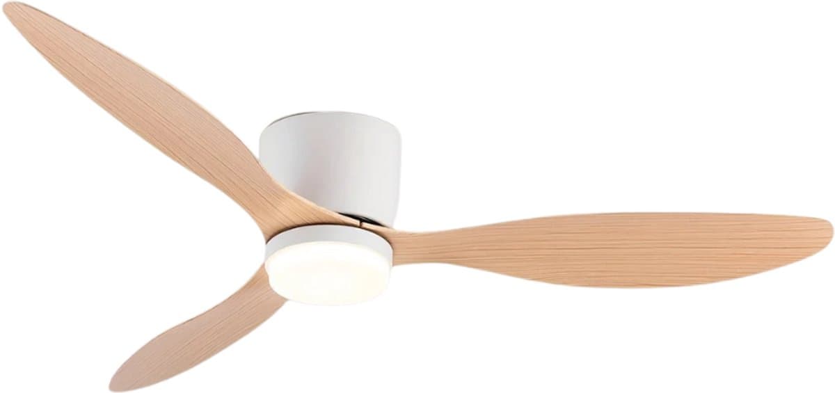 Livano Plafondventilator - Met Verlichting - Plafond Ventilator - Met Lamp - Plafonniere Met Ventilator - Met Licht - Zwart - 105cm — afbeelding 1