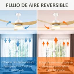 Nivard Plafondventilator - Met Verlichting - Plafond Ventilator - Met Lamp - Plafonniere Met Ventilator - Met Licht - Hout — thumbnail 2