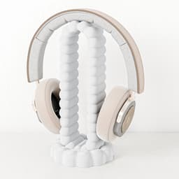 Headset houder wit - Fleuriek koptelefoon houder - Headset stand bureau accessoire - Headphone stand - Game accessoires voor koptelefoon - Speels design — thumbnail 1