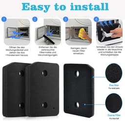 2 x droogfilter, condensdrogerfilter, filtermat filter, schuimfilter, voor Miele 9164761 fijn-grof, voor droger en wasdroger (vervangt filter 9164761) — thumbnail 8