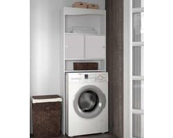 Kast voor wasmachine, droger of toilet Willa - wit - Symbiosis - wasmachinekast_enkel - Wit - Melamine; Spaanplaat