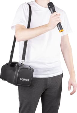Portable speaker - Vonyx ST014 draagbaar omroepsyteem met draadloze handmicrofoon, Bluetooth en mp3 speler — thumbnail 4
