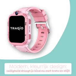 Traqio TRQ05 - GPS horloge kinderen - gps horloge kind - kinderhorloge bellen - gps tracker kinderhorloge - kinderhorloge met gps - kinderhorloge - Kinder smartwatch GPS - GPS horloge school - Roze — thumbnail 4