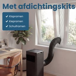 Auronic Mobiele Airco - 7.000 BTU - 3-in-1 - Airconditioning met 2 Raamafdichtingskits - Ventilator - Ontvochtiger - Tot 20m² - Zwart — thumbnail 8