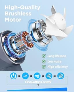 Mini Draagbare Ventilator - USB Oplaadbare Handzakventilator met 4 Snelheden en 16 Uur Accuduur voor Thuis, Kantoor en Reizen - Stil en Compact — thumbnail 1