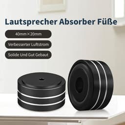 4 stuks aluminium luidspreker HiFi-absorbervoeten 40 mm × 20 mm — thumbnail 4