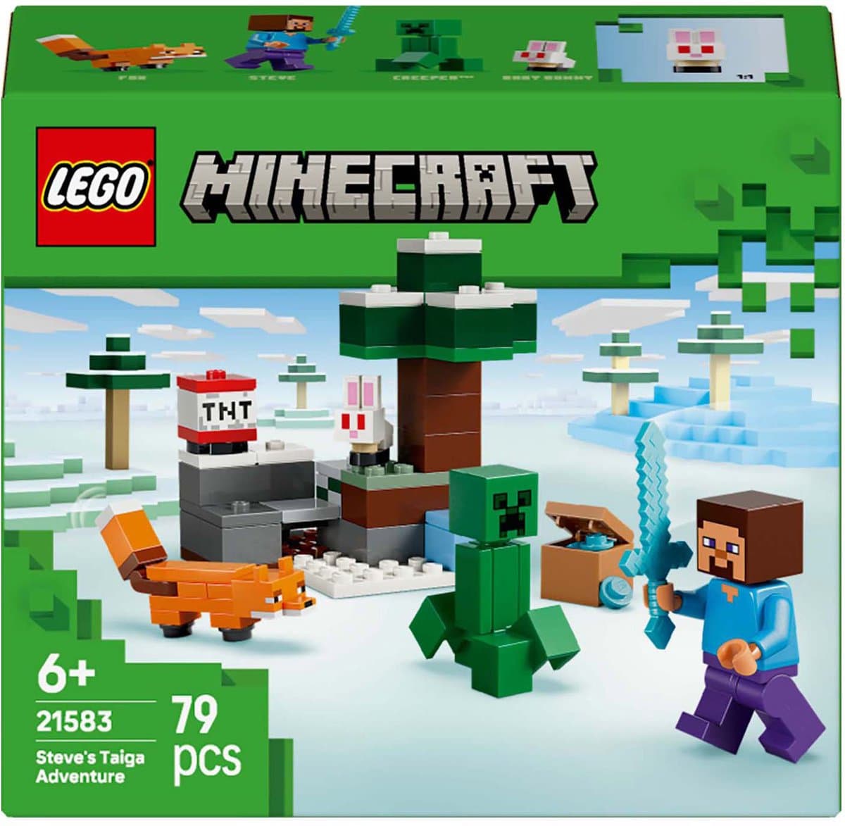 LEGO Minecraft Steve's Taiga-Avontuur Videogame Bouwpakket voor Kinderen - 21583 — afbeelding 1