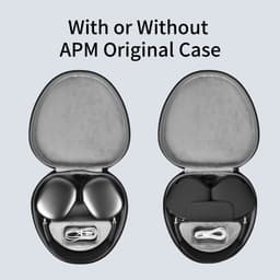 AirPods Max Case Accessory - Hard Shell Case met Slaapmodus - EVA Materiaal, Waterdicht & Stofbestendig - Voor Apple Headphones - Zwarte Reiskoffer Met Extra Opbergvak — thumbnail 4