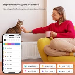 Slimme Zigbee Radiator Thermostaat met Tuya App Controle en Programmeerbare Verwarming (M30 x 1,5 mm) — thumbnail 1