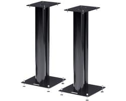 Stevige Luidsprekerstandaarden 60 cm Hoog - Zwart Satijn