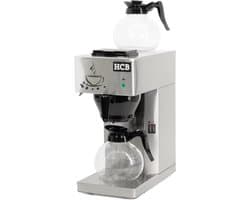 HCB® - Professionele Horeca Koffiezetapparaat - 2 x 1,8 liter - 230V - RVS / INOX - Filter machine voor koffie - Filtermachine - Filterkoffie - 40.5x20.5x45.5 cm (DxBxH) - 9 kg - 1713